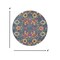 Homeroots 4 ft. Round Denim Blue Florals Distressed Area Rug 385173 - alternate 8